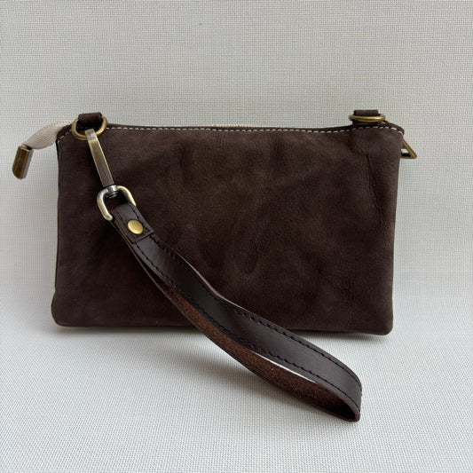 Riñonera multifunción ELEGANT NANO "Brown & Gold" · Piel · Pieza Exclusiva Núm. 18148