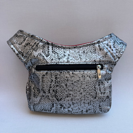 Spezielles, elegantes, braunes, veganes Kunstleder, exklusives Stück Nr. 13389