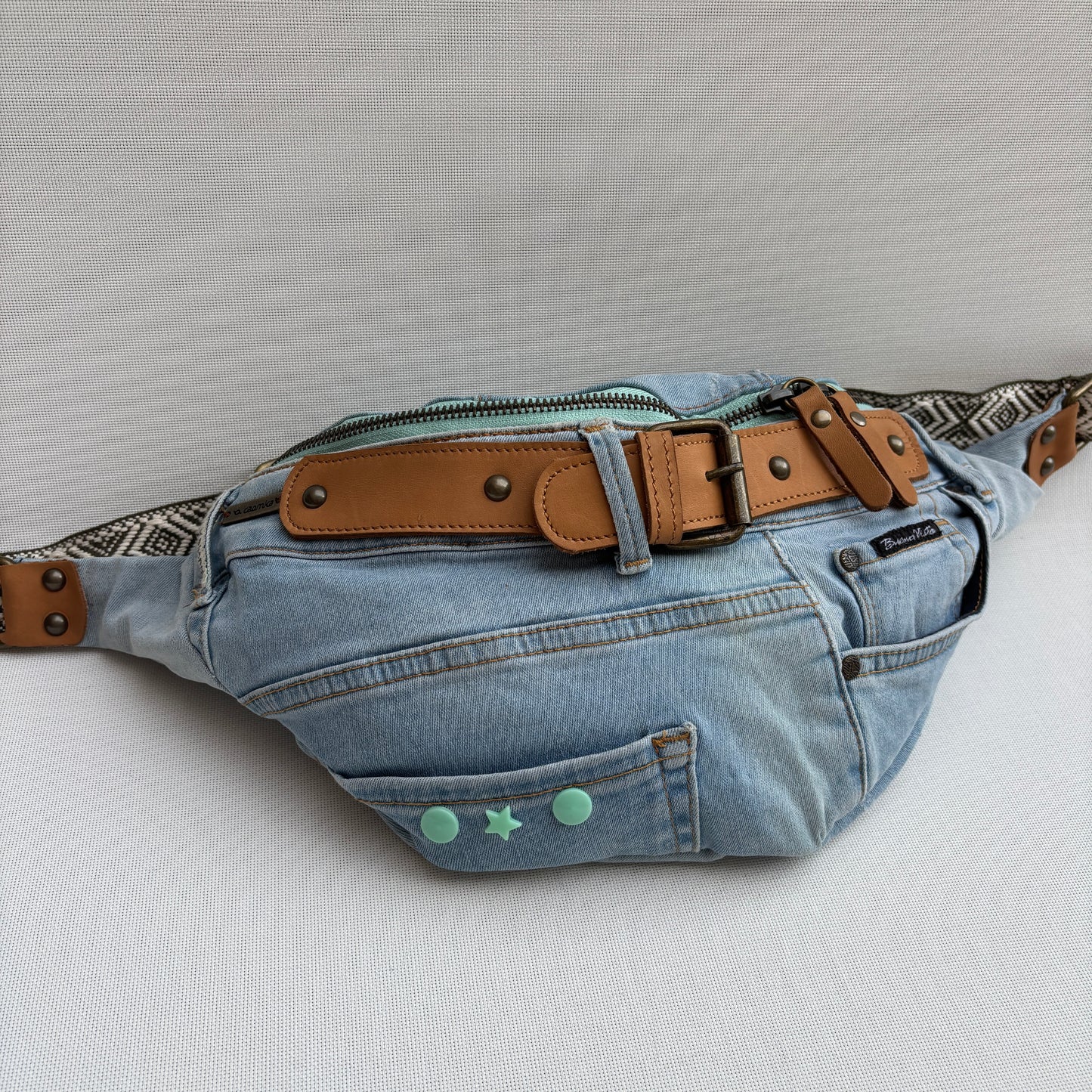 Maxi Retro Chic ♻️ Jeans Recycled ♻️ · Limited Edition · Unique Piece No. 12791