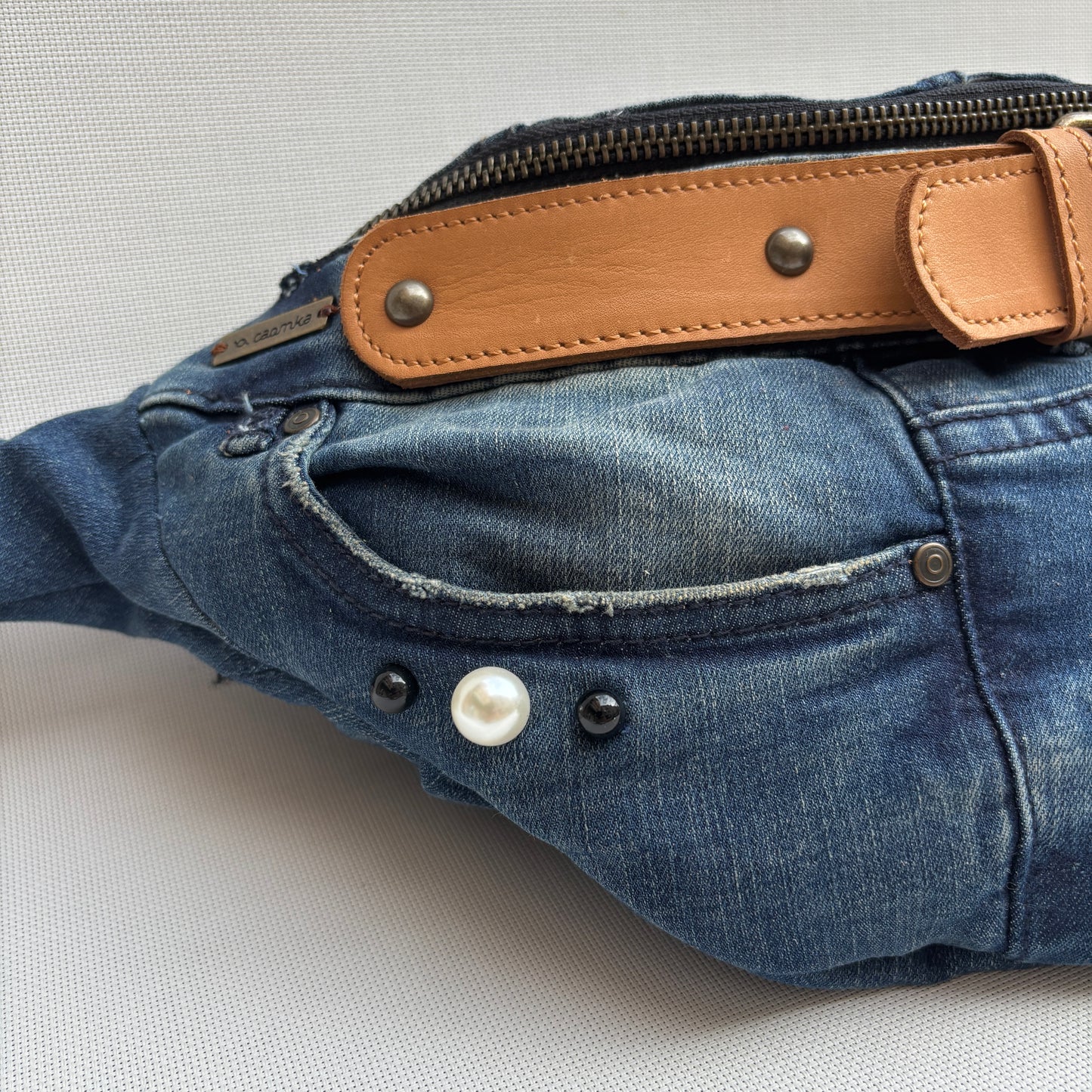 Riñonera RetroChic “Belt Edition” ♻️ Jeans Recycled ♻️ · Edición Limitada · Pieza Única Núm. 18127