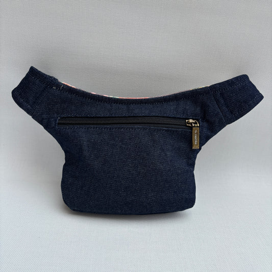 Riñonera Mini "Rosas Nepal" + Bolsillo trasero extra · Pieza Única Núm. 17411