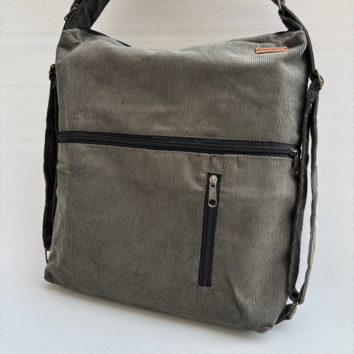 Mochila - Bolso - Tote Bag - Micro pana · Mutifunción · "Nepal" Color Gris · Súper ligera · Pieza 16638