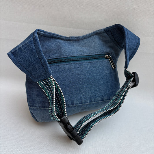 Riñonera "Special ♻️ Jeans Recycled ♻️ Top + Bolsillo trasero con cremallera · Pieza Única Núm. 18838