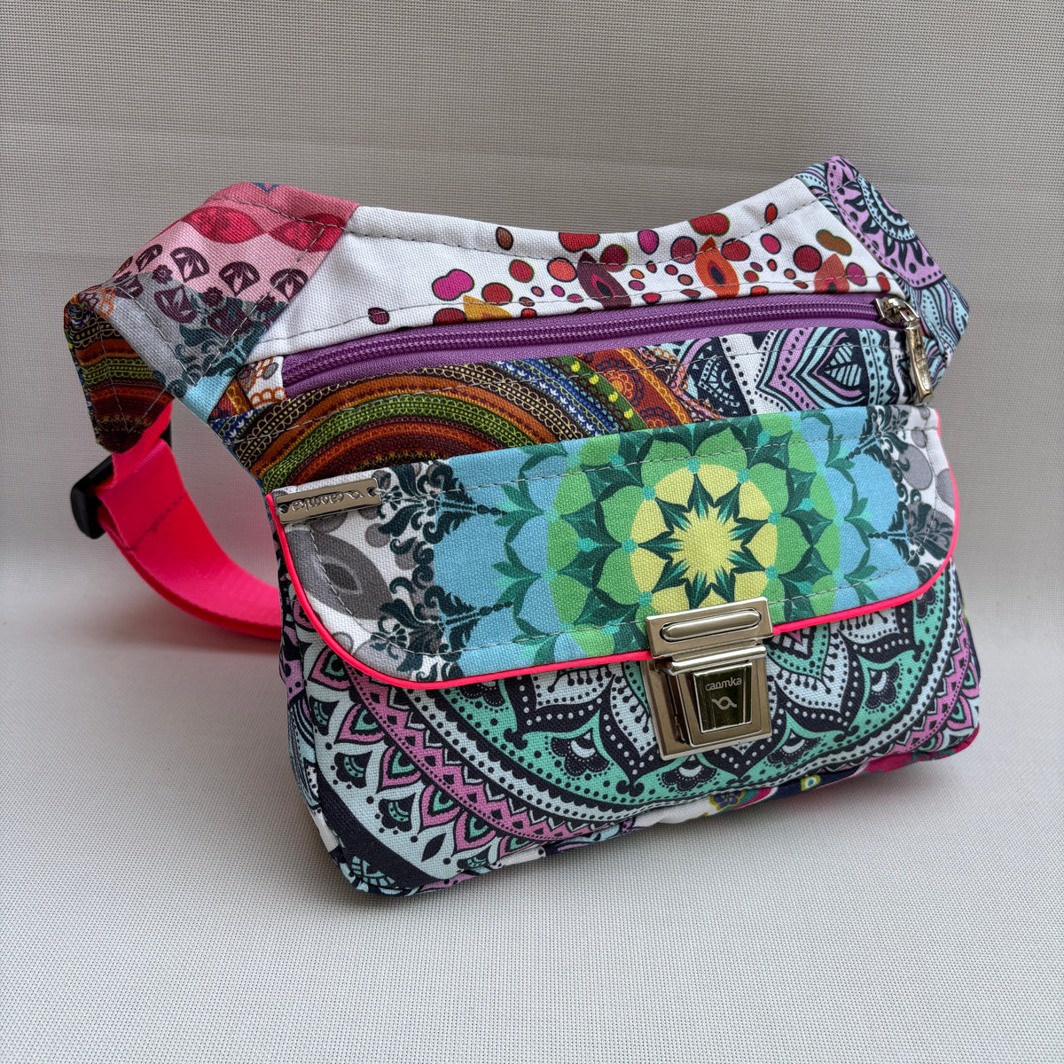 Riñonera "Special Summer Mandalas" + Bolsillo trasero · Impermeable · Pieza Única Núm. 18984