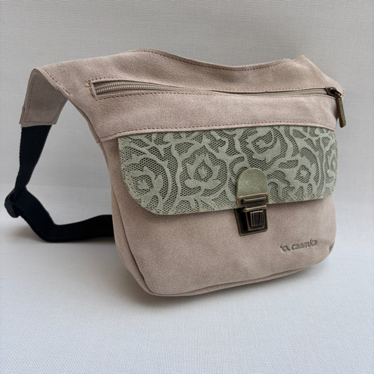 Riñonera Mini "Special Beige and Apple" · Piel de Serraje · Pieza Exclusiva Núm. 17432