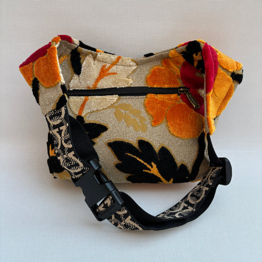 Riñonera "Elegant Top Plus" · Terciopelo + Bolsillo trasero · Pieza Única Núm. 16795