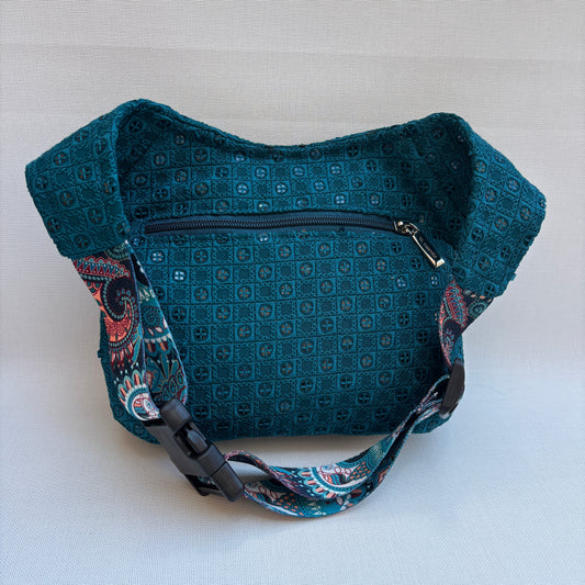 Riñonera "Elegant Green Night Top" + Bolsillo trasero · Pieza Única Núm. 18929