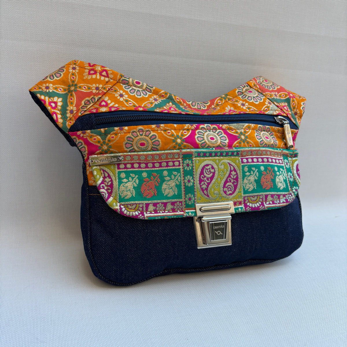Riñonera "Jeans Denim Golden India" + Bolsillo trasero · Pieza Única Núm. 19017