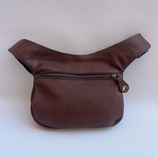 Premium Brown Circles & Old Gold · Piel natural BioCuir® · Pieza Exclusiva Núm. 15003