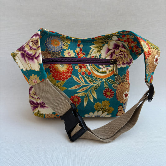 Riñonera "Special Japanese Flowers" + Bolsillo trasero · Pieza Única Núm. 17534