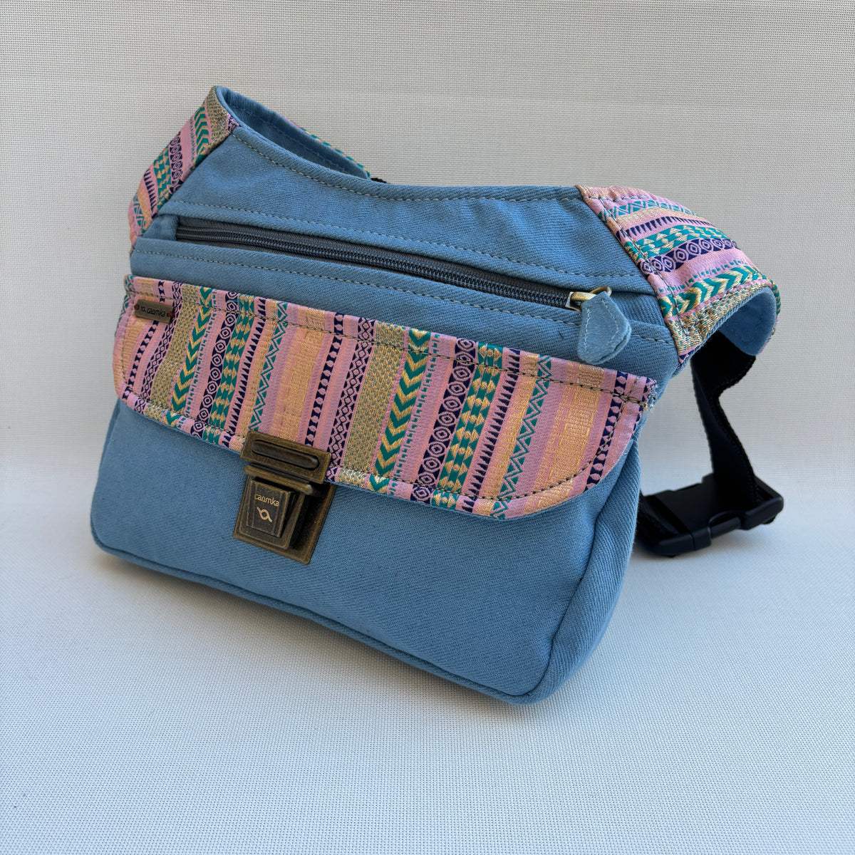 Riñonera "Special Jeans India Pink" + Bolsillo trasero · Pieza Única Núm. 19025