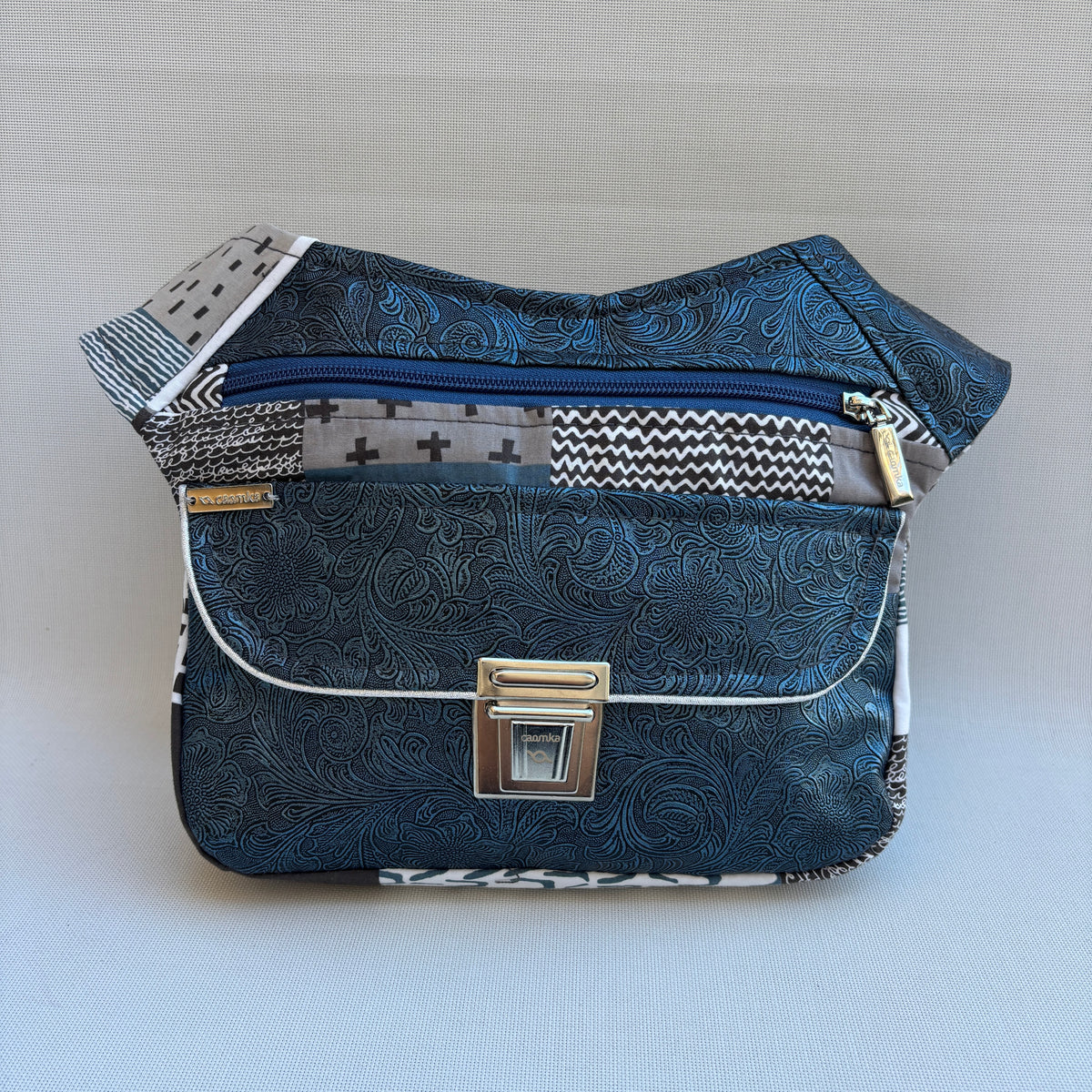 Riñonera "Elegant Patchwork" + Bolsillo trasero · Pieza Única Núm. 19082
