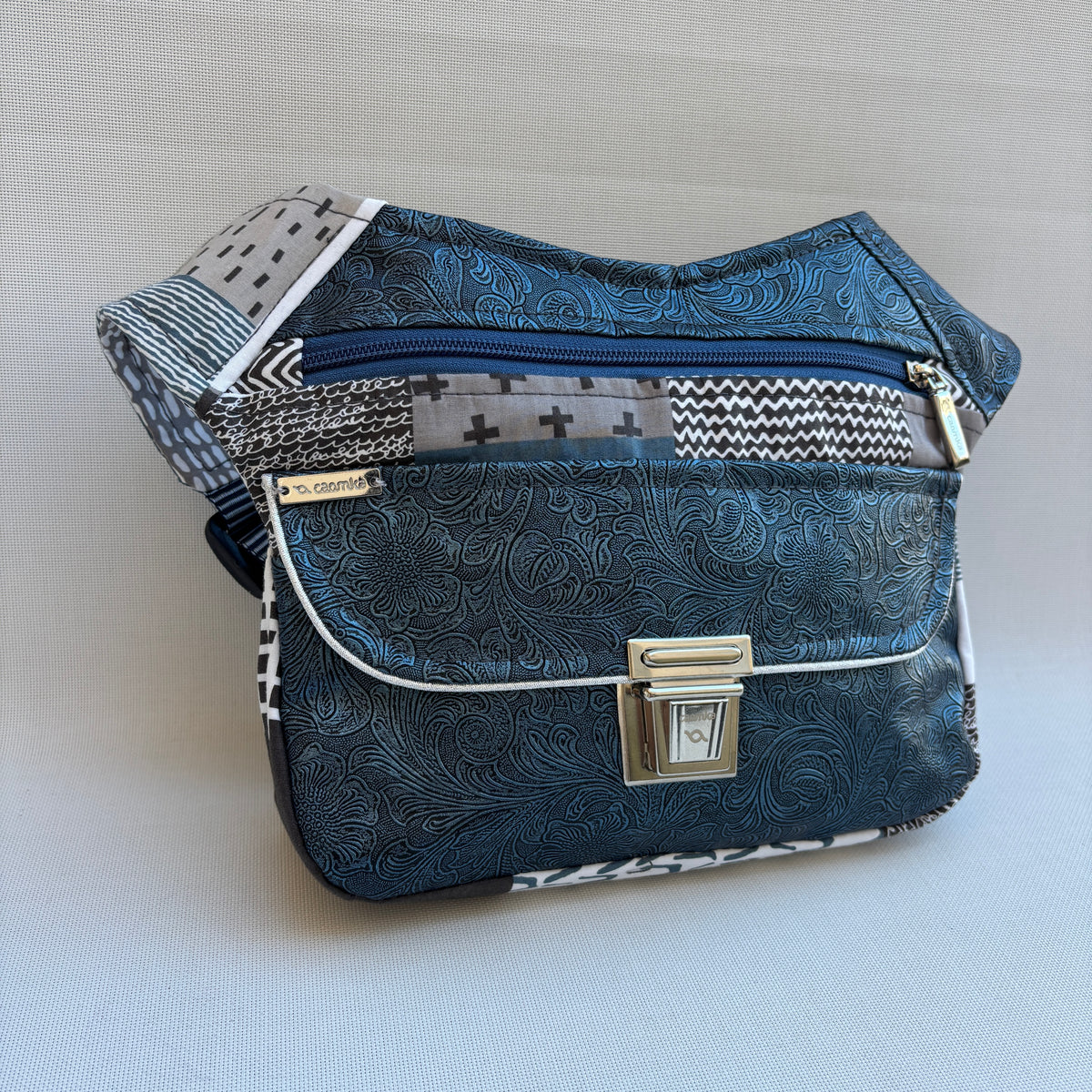 Riñonera "Elegant Patchwork" + Bolsillo trasero · Pieza Única Núm. 19082