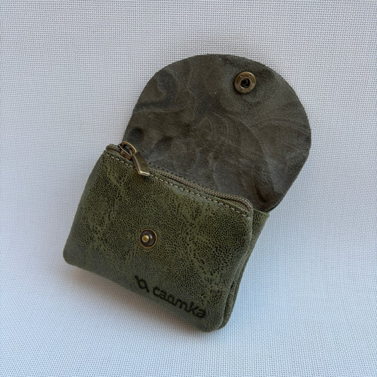Monedero Sweet Caomka "Green Art Noveau" · Piel · Pieza Exclusiva Núm. 16778