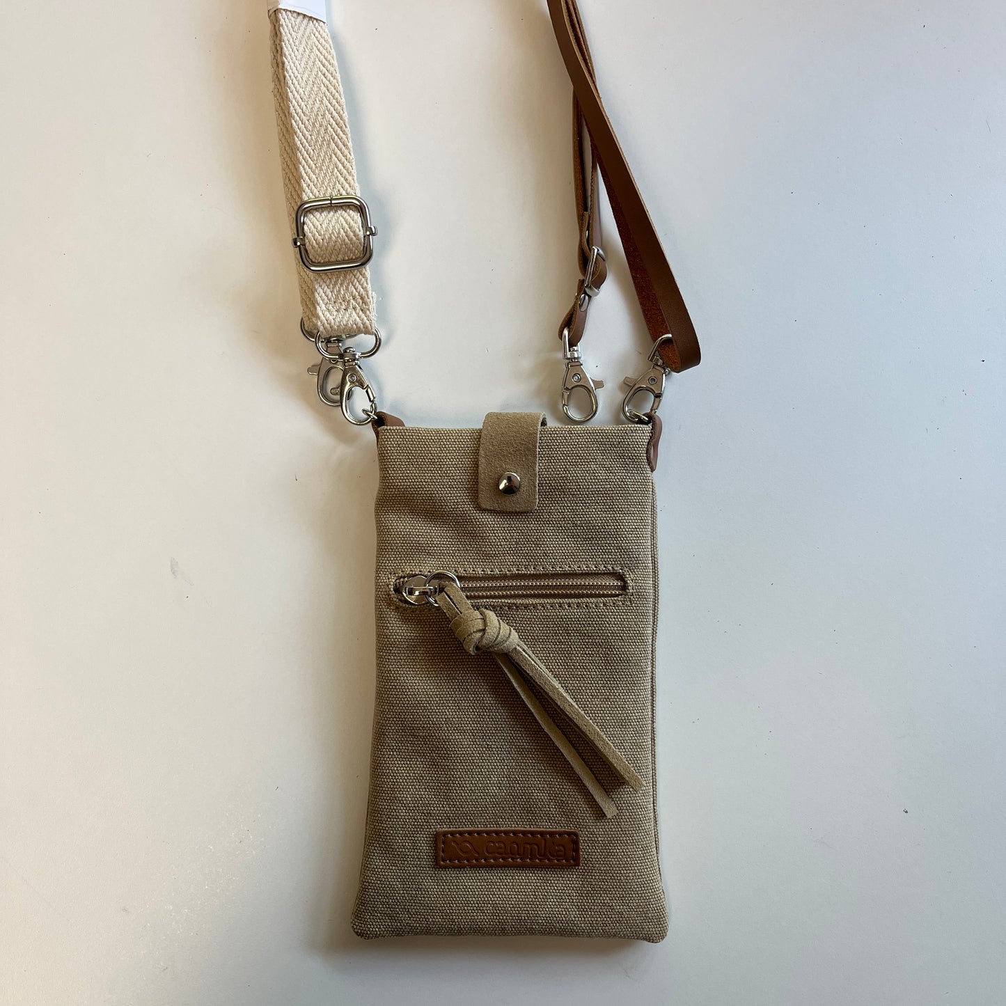 (-50%) Porta Móvil · Diseño Natura · Tejido natural Cáñamo · Beige