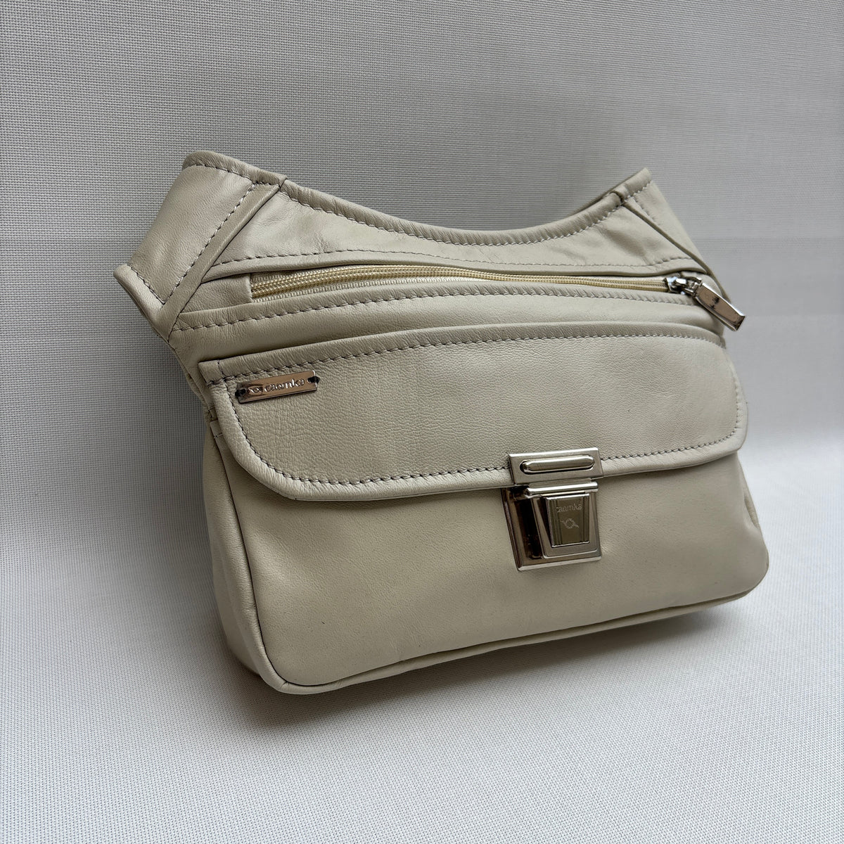 Riñonera "Classic Beige” + Bolsillo trasero · Piel · Pieza Exclusiva Núm. 19075