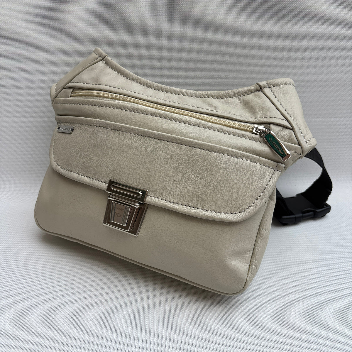 Riñonera "Classic Beige” + Bolsillo trasero · Piel · Pieza Exclusiva Núm. 19075