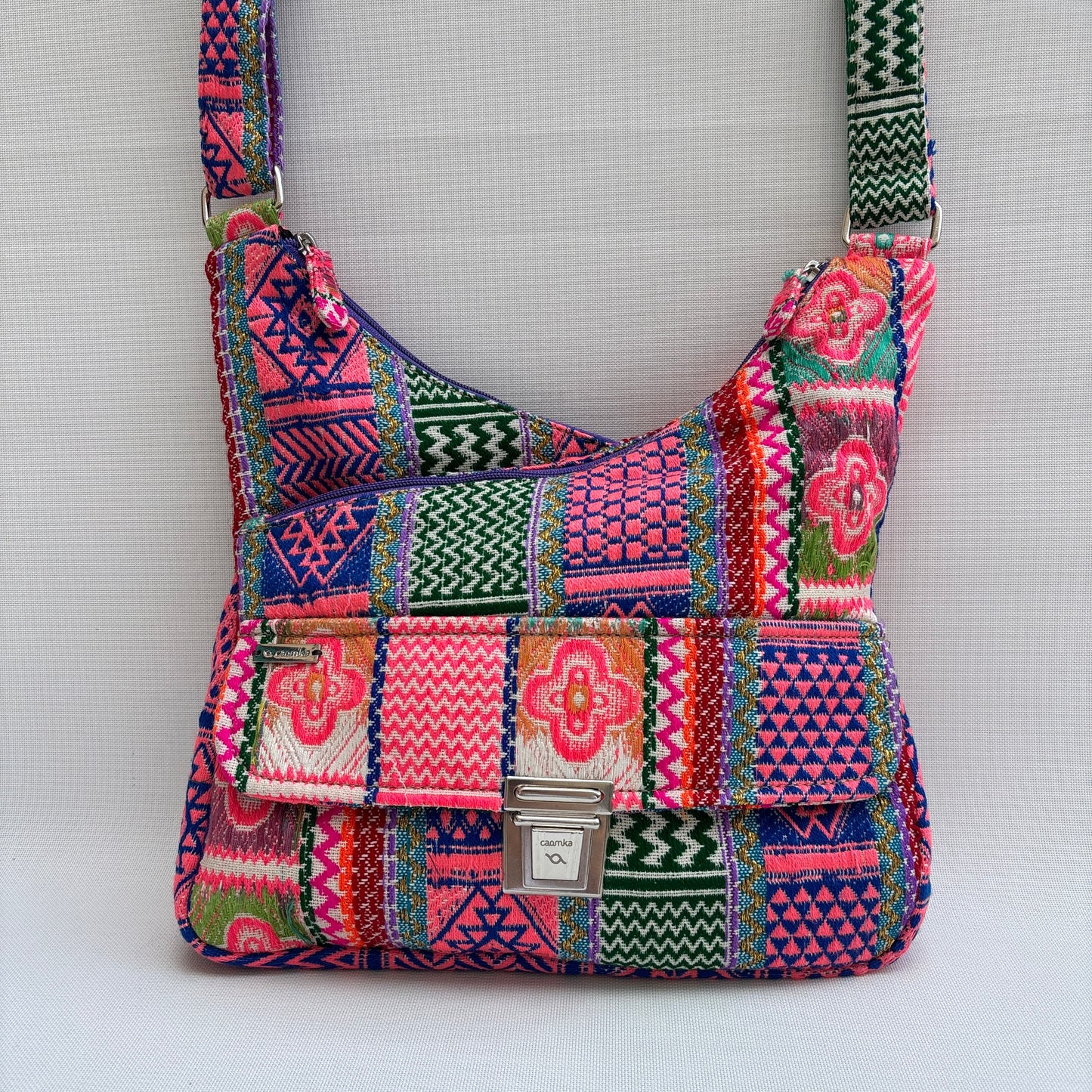 Bolso Bandolera Súper Caomka "Electric Boho Vibes" · Pieza Única Núm. 19042