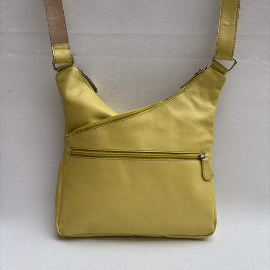 Bolso Bandolera Súper Caomka "Lemon Blush" · Piel · Pieza Única Núm. 19046