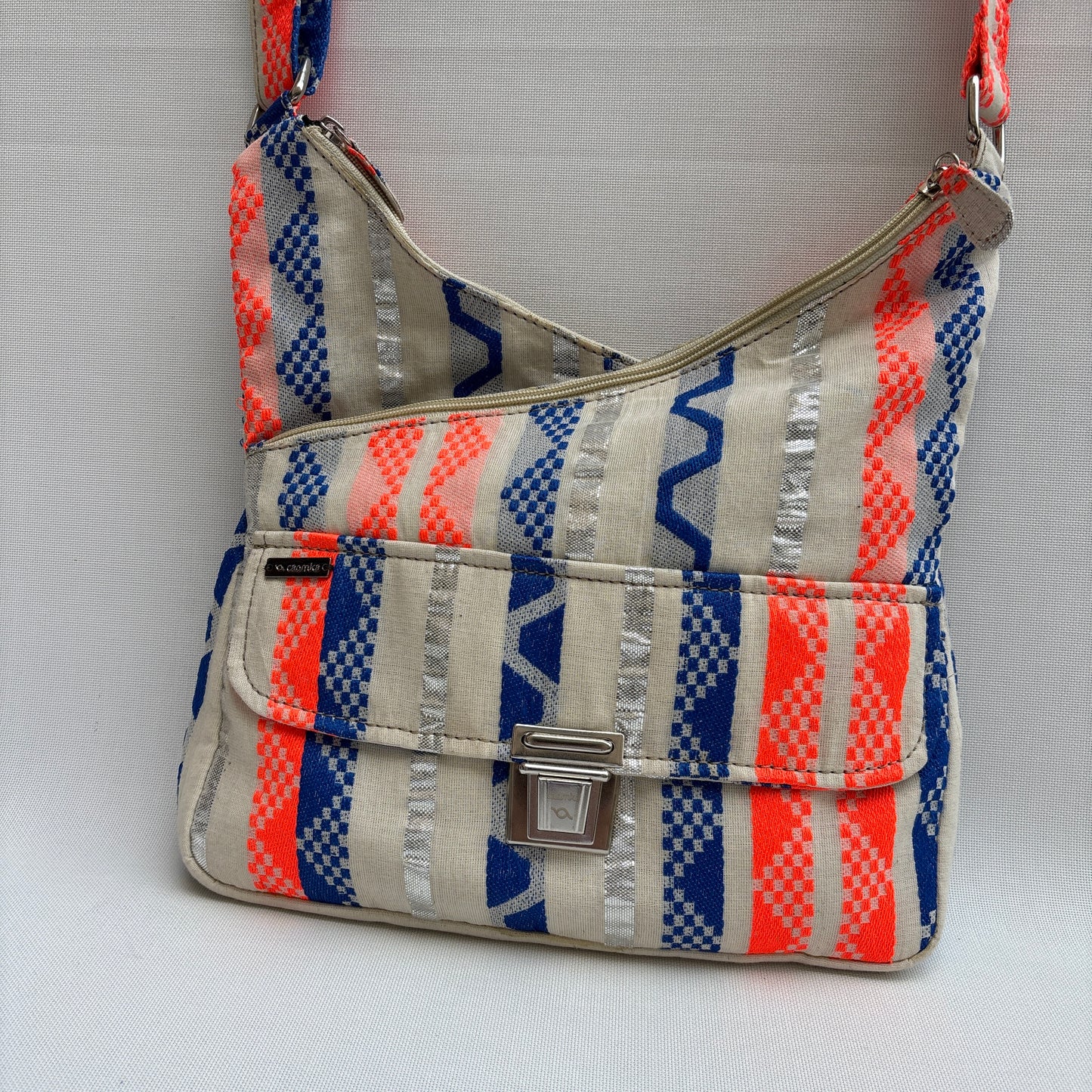 Bolso Bandolera Súper Caomka "Neon Tribal Energy" · Pieza Única Núm. 19063