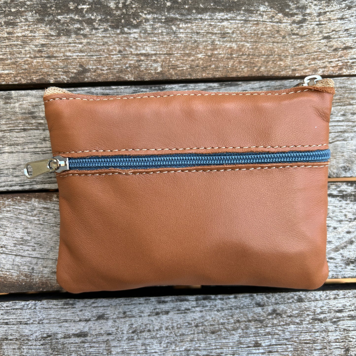 CAOMKA Premium Flat Coin Purse Natürliches BioCuir®-Leder Exklusivstück Nr. 13183