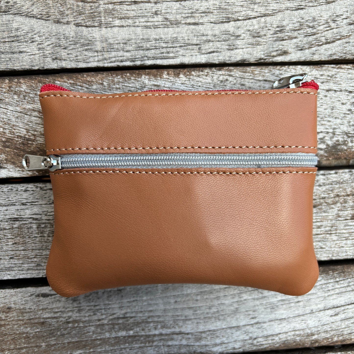 CAOMKA Premium Flat Coin Purse Natürliches BioCuir®-Leder Exklusivstück Nr. 13183