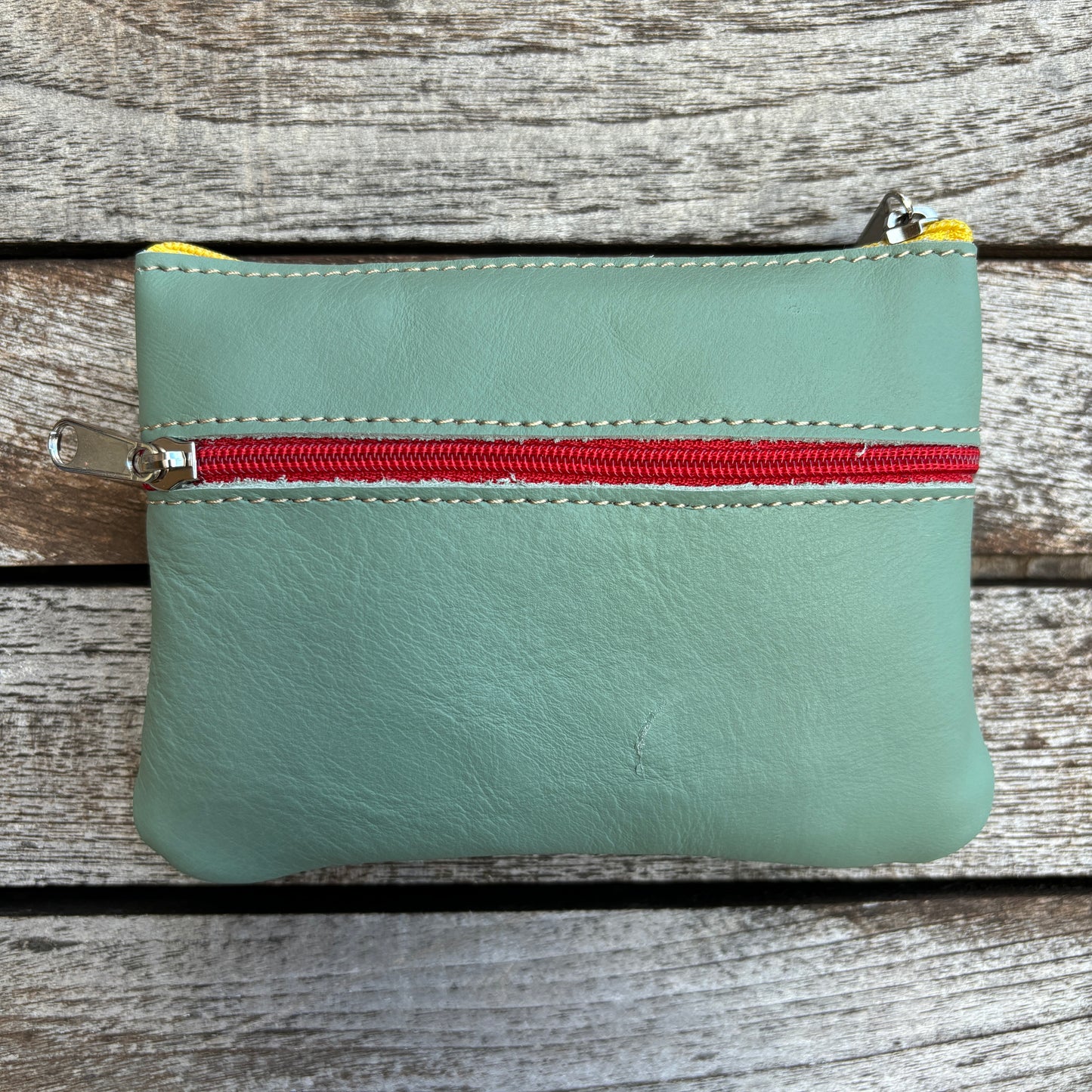 CAOMKA Premium Flat Coin Purse Natürliches BioCuir®-Leder Exklusivstück Nr. 13183