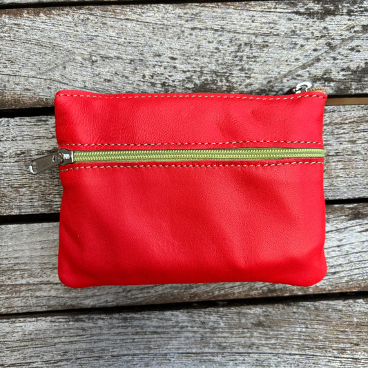 CAOMKA Premium Flat Coin Purse Natural BioCuir® Leather Exclusive Piece No. 13183