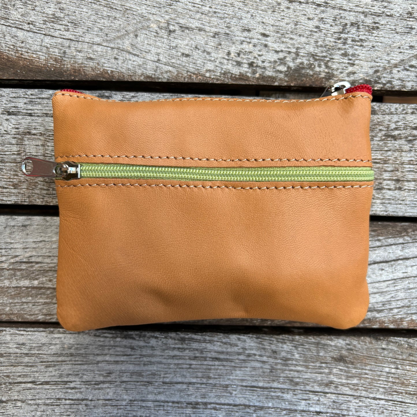 CAOMKA Premium Flat Coin Purse Natürliches BioCuir®-Leder Exklusivstück Nr. 13183