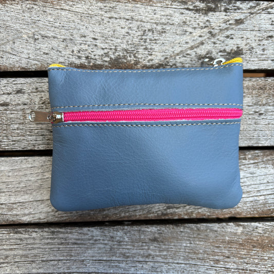 CAOMKA Premium Flat Coin Purse Natural BioCuir® Leather Exclusive Piece No. 13183