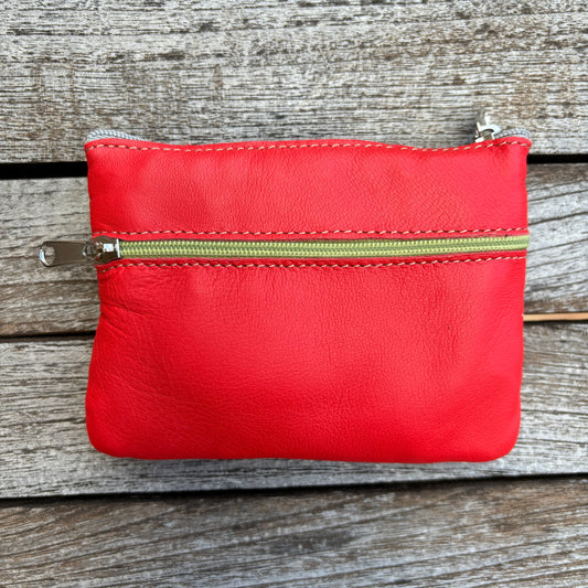 CAOMKA Premium Flat Coin Purse Natural BioCuir® Leather Exclusive Piece No. 13183