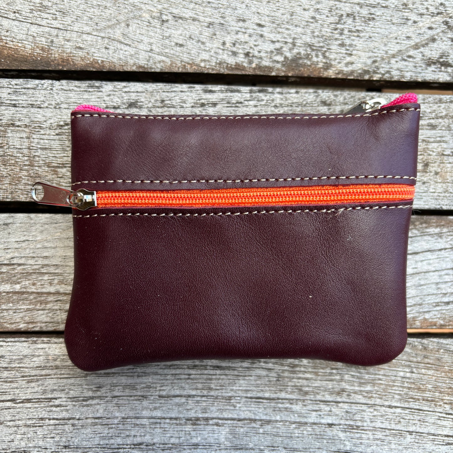 CAOMKA Premium Flat Coin Purse Natürliches BioCuir®-Leder Exklusivstück Nr. 13183
