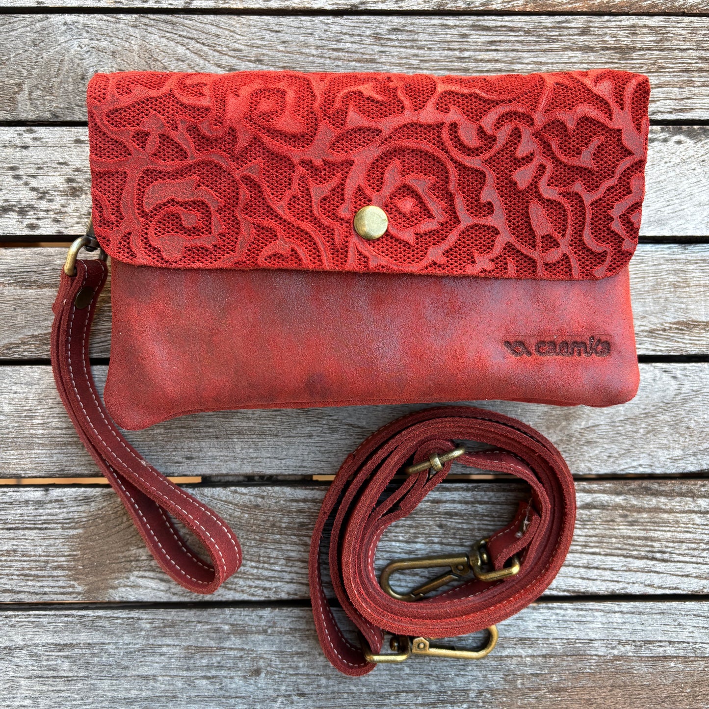 Riñonera multifunción ELEGANT NANO "Teja" · Piel - Cuero · Pieza Exclusiva Núm. 16908