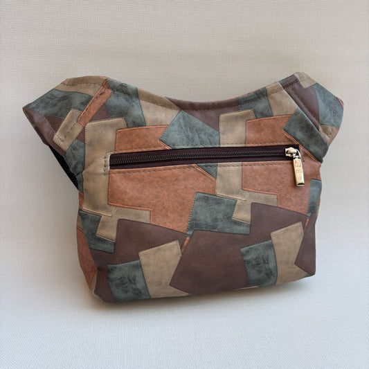 Riñonera "Special Patchwork Feline" · Polipiel + Bolsillo trasero · Pieza Única Núm. 18324