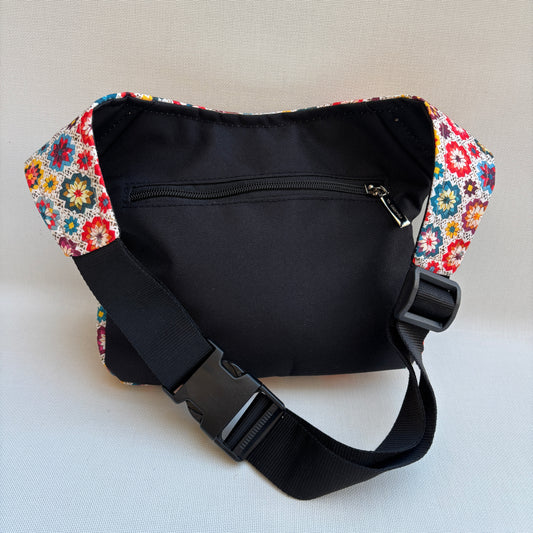 Riñonera "Special Flower Power" + Bolsillo trasero · Pieza Única Núm. 19243