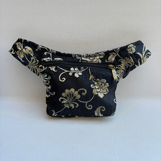 Riñonera Mini "Elegant Luxury India Golden" + Bolsillo trasero extra · Pieza Única Núm. 19177