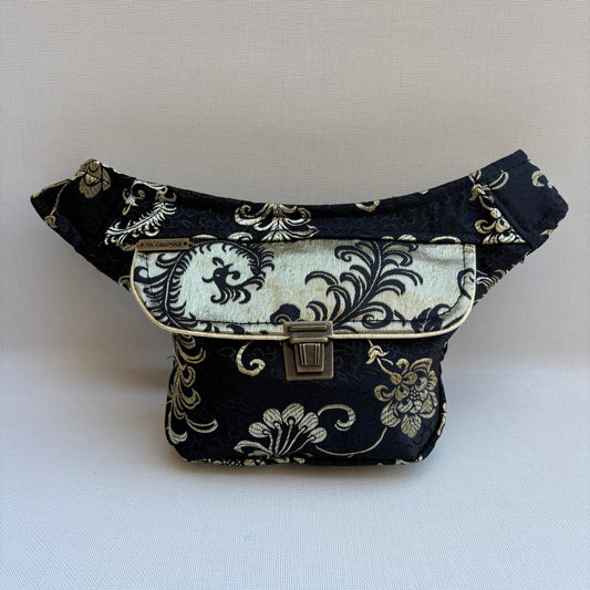 Riñonera Mini "Elegant Luxury India Golden" + Bolsillo trasero extra · Pieza Única Núm. 19178