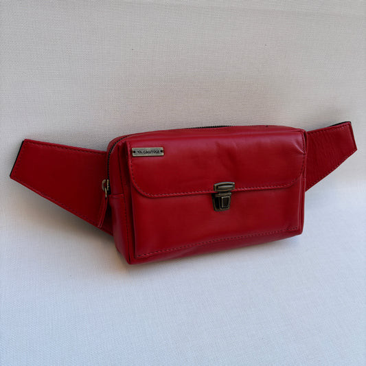 Riñonera Urban Classic · Rojo · Piel · Pieza Exclusiva Núm. 18360