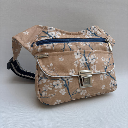 Riñonera "Elegant Sakura Top" + Bolsillo trasero · Impermeable · Pieza Única Núm. 17737