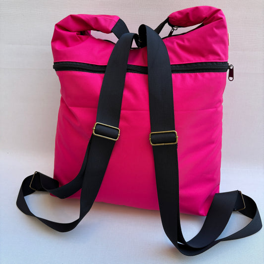 Mochila - Bolso - Tote Bag - Impermeable · Mutifunción · "Nepal" Color Rosa · Súper ligera · Pieza 18357