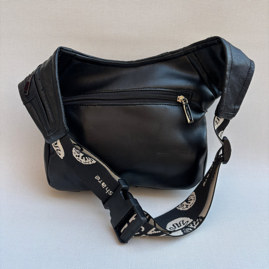 Riñonera "Recycled Black Top" + Bolsillo trasero · Polipiel · Pieza Única Núm. 16937