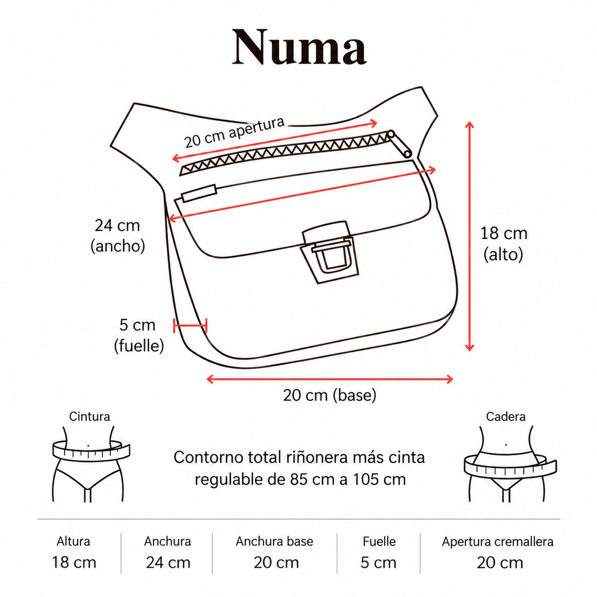 Riñonera Numa "Special Brown” + Bolsillo trasero · Piel · Pieza Exclusiva Núm. 19490