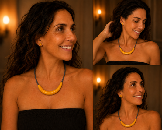 Conjunto Aurea · Jolly Venezia × Caomka · Color: Dorado Ámbar