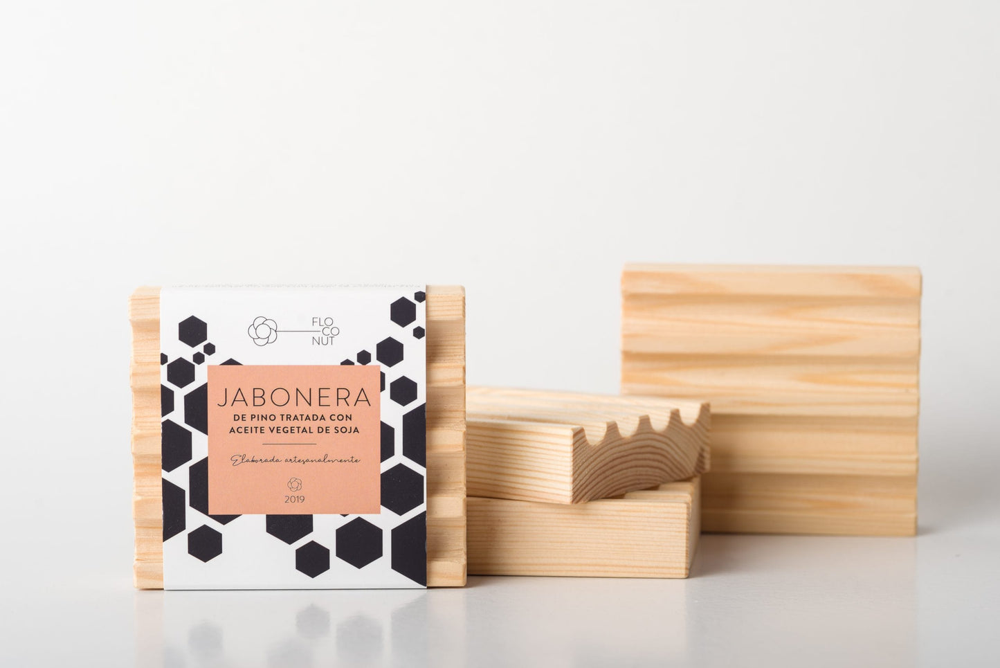 Jabonera individual de madera