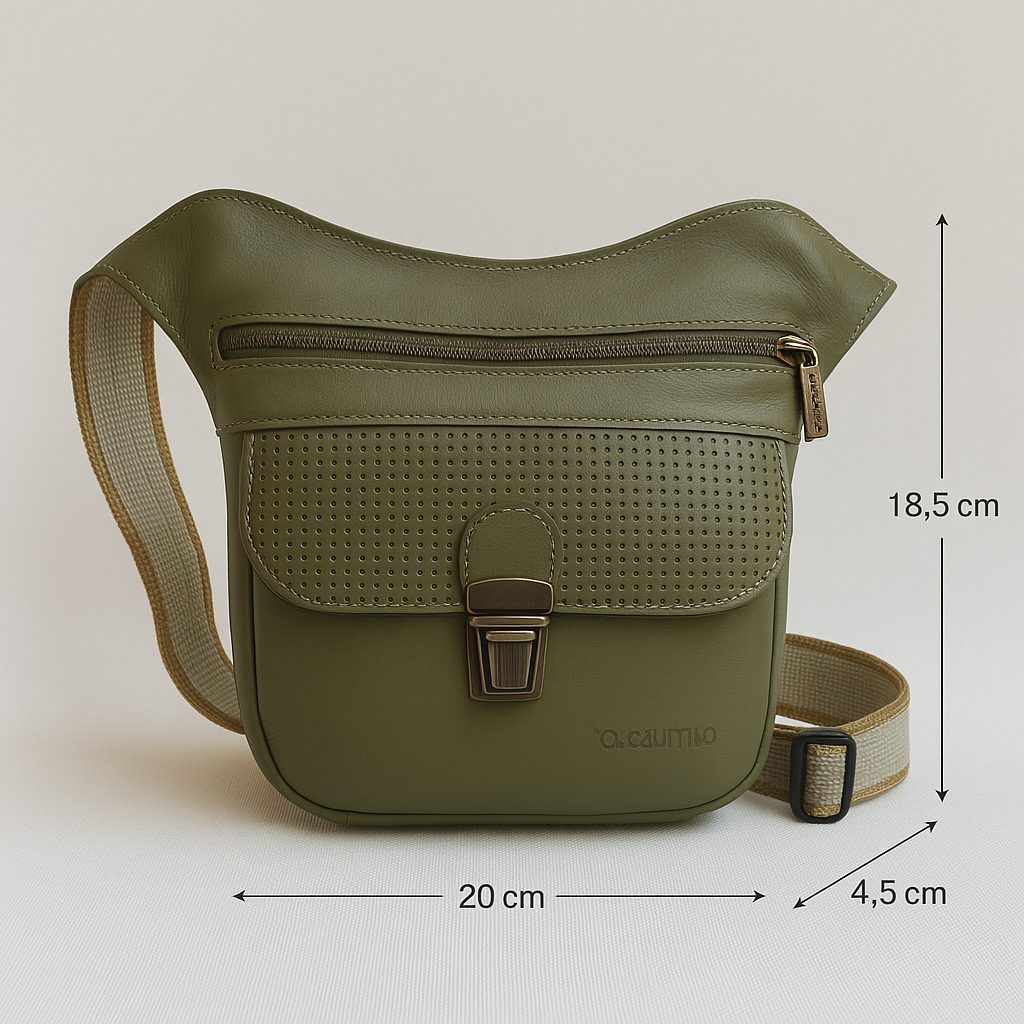 Riñonera Mini "Special Green Spring" · Piel de napa · Pieza Exclusiva Núm. 17138