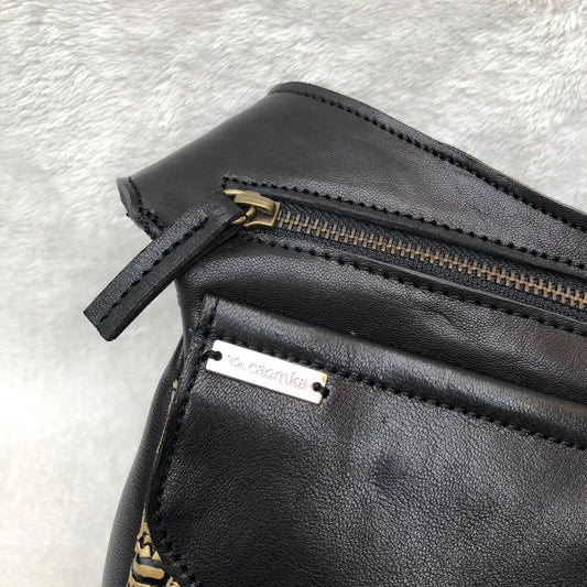 EcoFast Black Special Skulls Golden. ECO FAST® natural leather and Leatherette. Exclusive Piece No. 6829