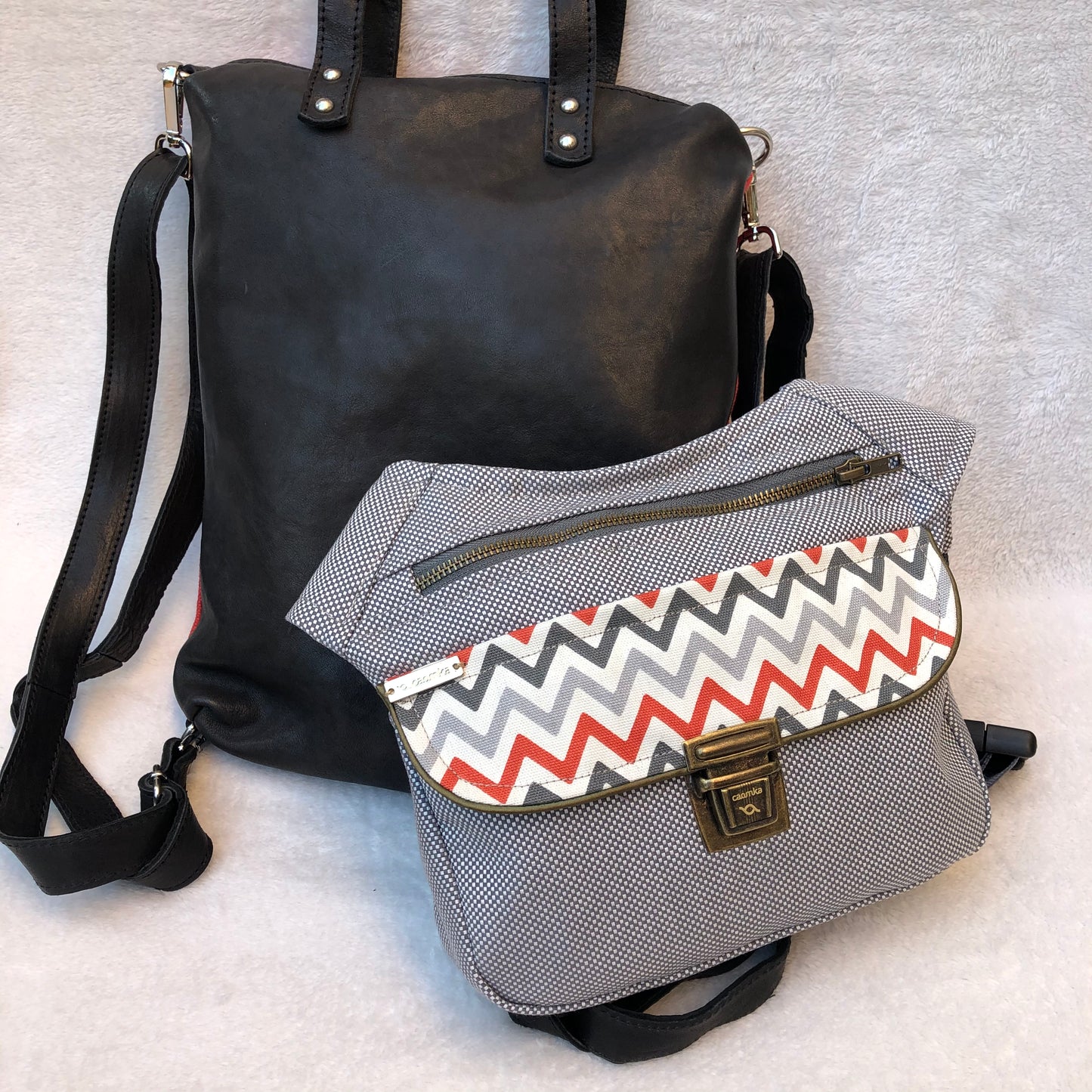 PACK Backpack-Shoulder Bag Lau&ang Bags + Caomka Fanny Pack "Fantasy”