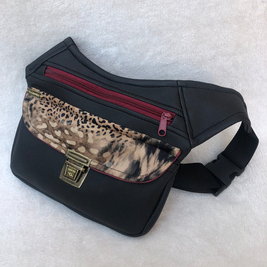 Premium Black Leopard. Vegan skin. Unique Piece No. 6897