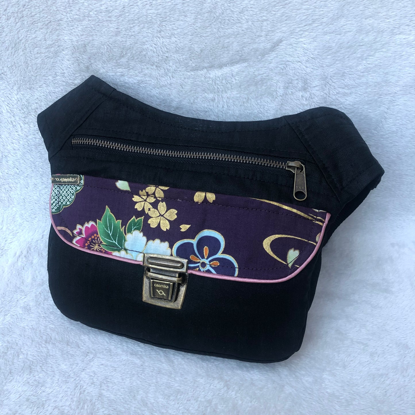 Special Black Japanese Flowers. Unique Piece No. 6978