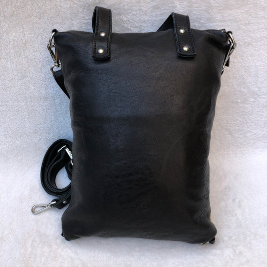 Backpack-Shoulder Lau&ang Bags "Camouflage” Natural leather BioCuir® Exclusive Piece